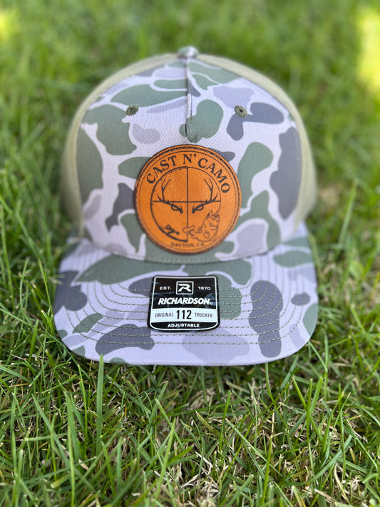 Richardson 112 Trucker Hat- Marsh Duck Camo (green)