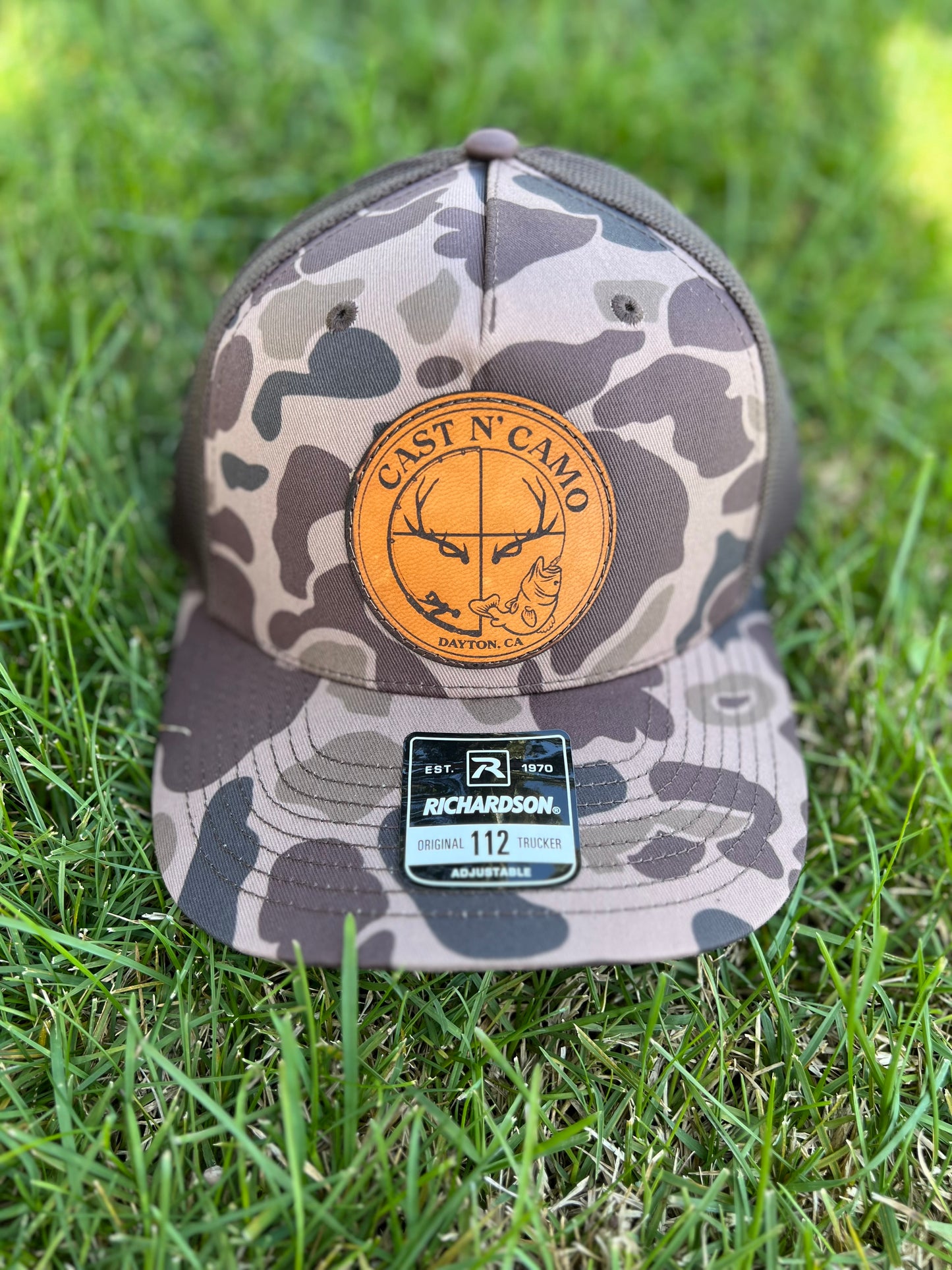 Richardson 112 Trucker Hat- Marsh Duck Camo (brown)