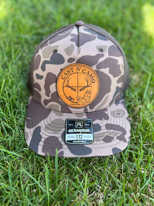 Richardson 112 Trucker Hat- Marsh Duck Camo (brown)